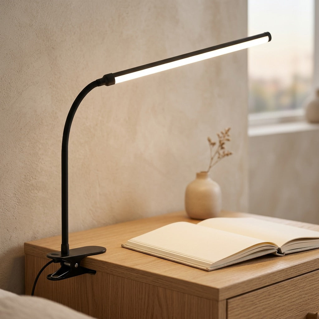 Clipnova™ USB Clip Table Lamp, styled close view