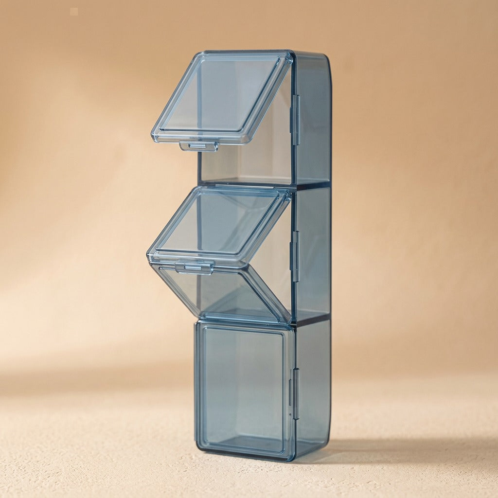 Medcase™ Plastic Medicine Pill Box, material and detail close-up