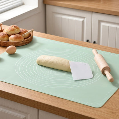 Doughmark™ Silicone Kneading Mat With Scale, styled close view