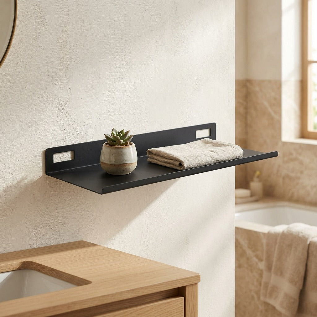 Rackstore™ Carbon Steel Wall-Mounted Storage Rack in a calm home setting