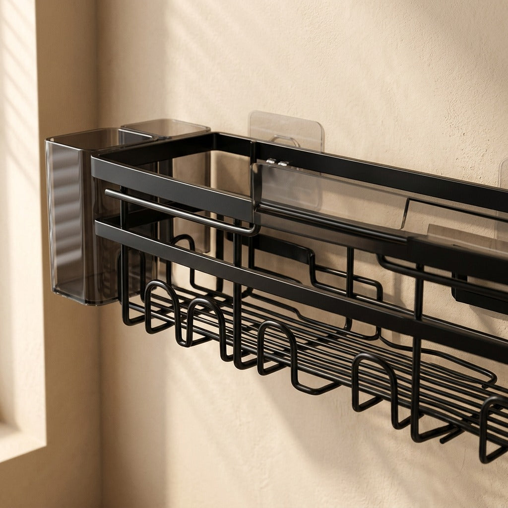 Wallclip™ No-Drill Wall-Mounted Storage Rack, material and detail close-up