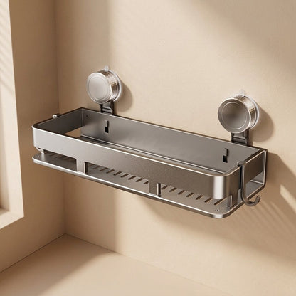 Gripledge™ Metal Bathroom Suction Cup Storage Rack