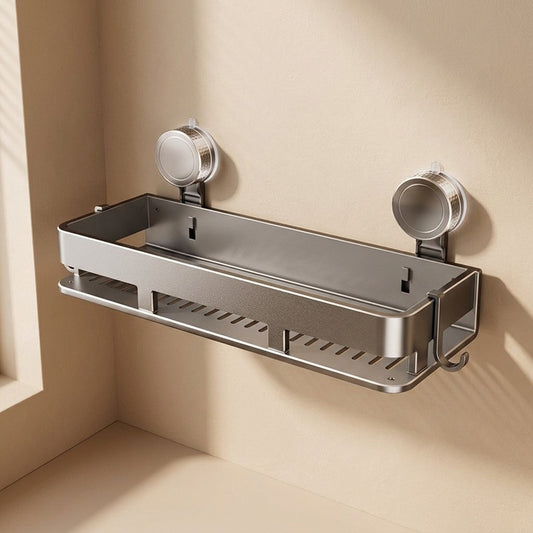 Gripledge™ Metal Bathroom Suction Cup Storage Rack
