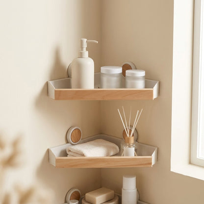 Wallstow™ Plastic Wall-Mounted Storage Rack, styled close view