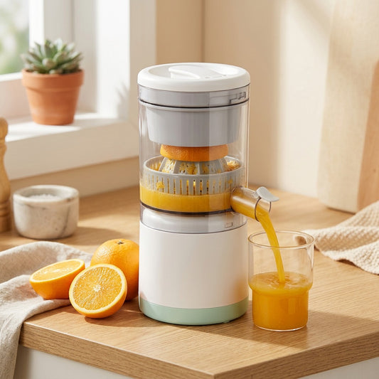 Leafwhip™ Green And White Portable Juicer Cup in a calm home setting