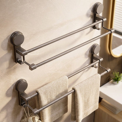 Clingrail™ Suction Cup Bathroom Towel Rack, styled close view