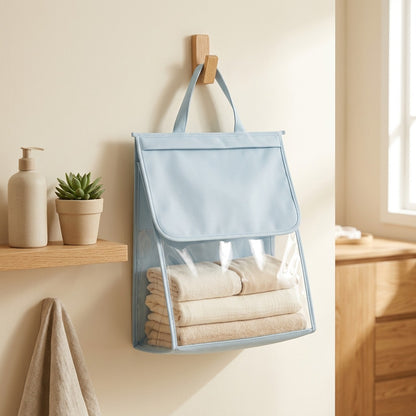 Drytuck™ PUL Waterproof Bathroom Storage Bag in a calm home setting