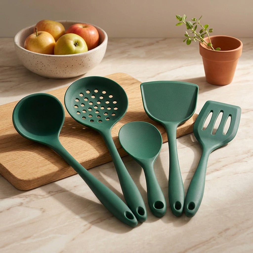 Stirwise™ Silicone Kitchen Utensil Set, styled close view