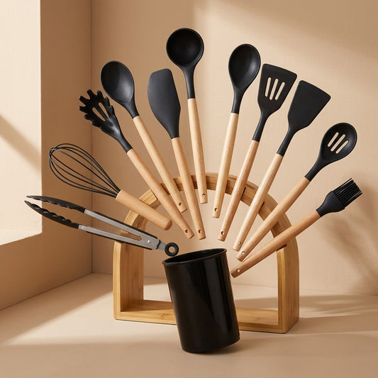Stirshare™ 12-Piece Silicone Spatula And Soup Spoon Set