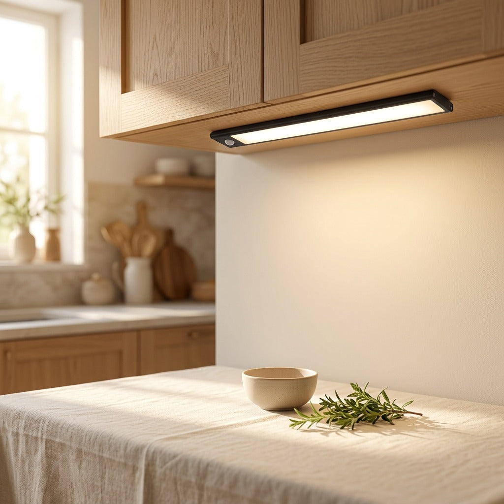 Nightglow™ Rechargeable Human Body Sensor Night Light in a calm home setting