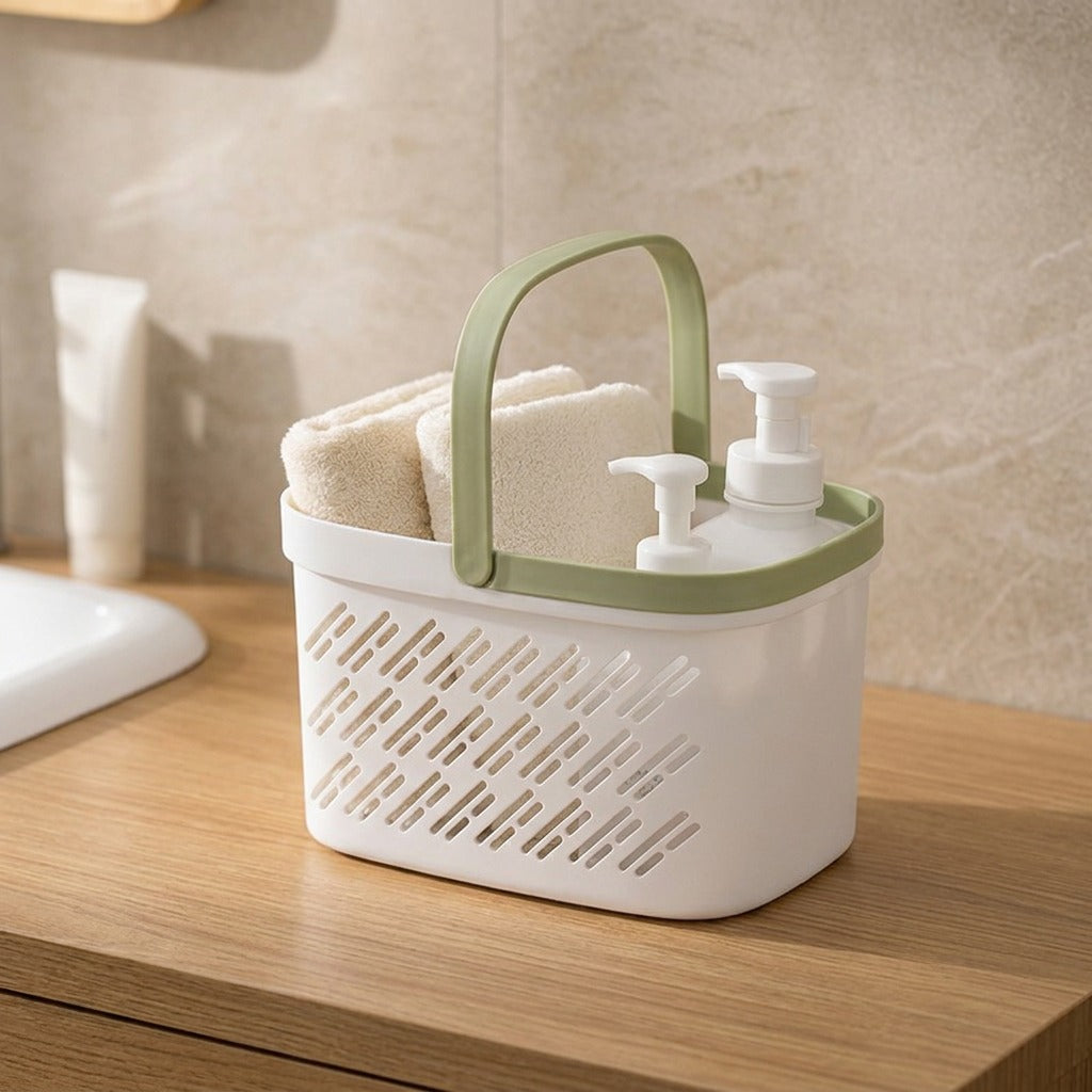 Washcove™ PP Plastic Laundry Basket, styled close view