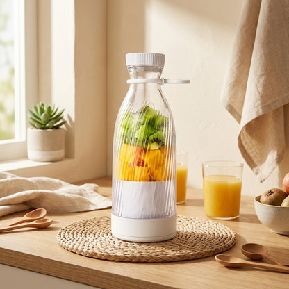 Roamsip™ Rechargeable Portable Juice Machine in a calm home setting
