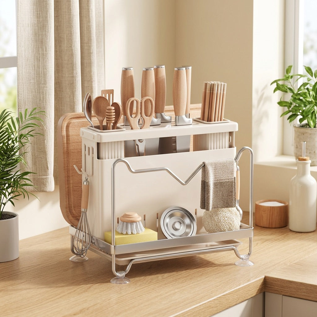 Kniferest™ Kitchen Knife Holder Shelf in a calm home setting