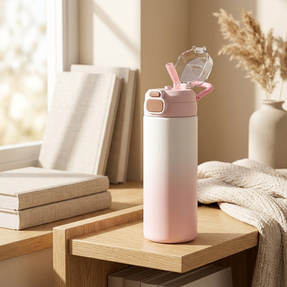Sipshade™ Stainless Steel Gradient Thermos Cup, styled close view