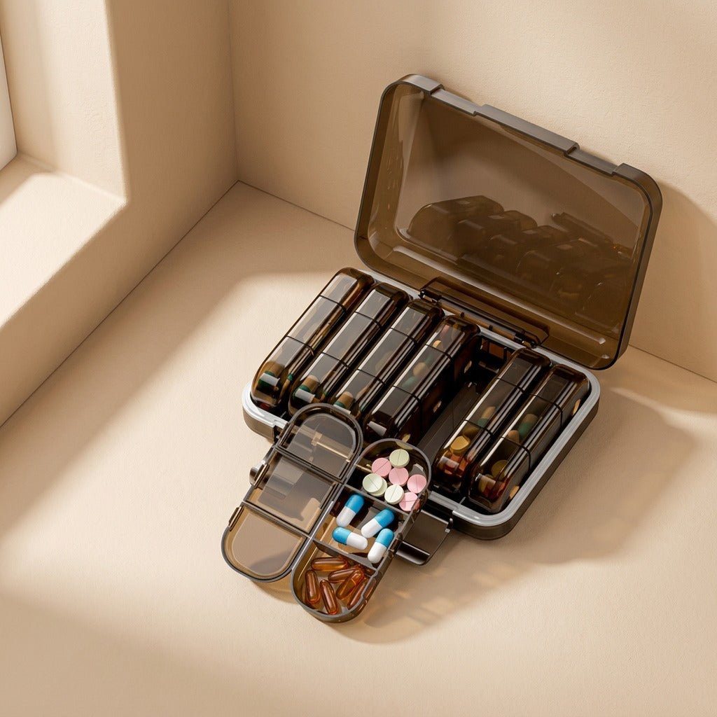 Pillmatrix™ 24-Compartment Portable Medicine Box