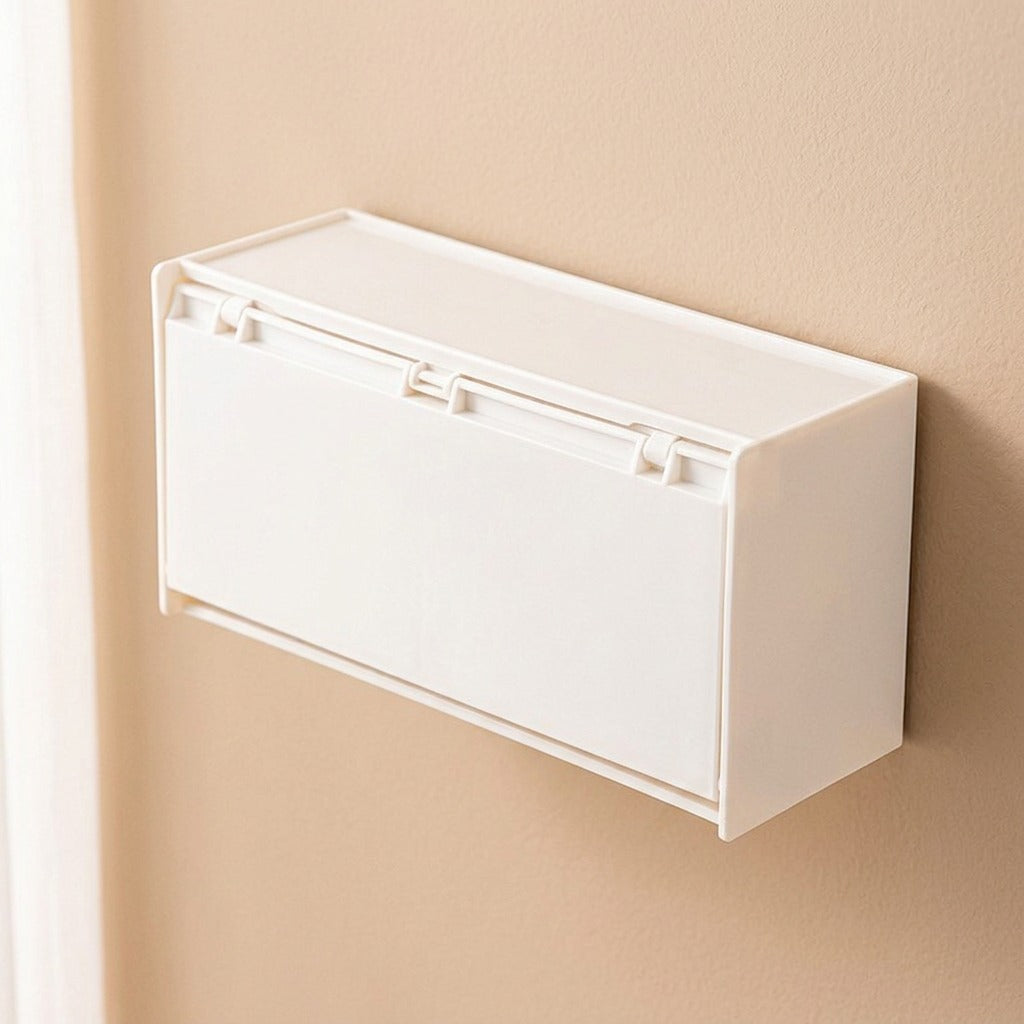 Wallstash™ Covered Wall-Mounted Storage Box, material and detail close-up
