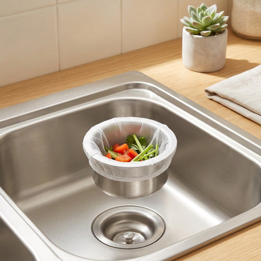 Softsift™ Non-Woven Sink Filter Net in a calm home setting