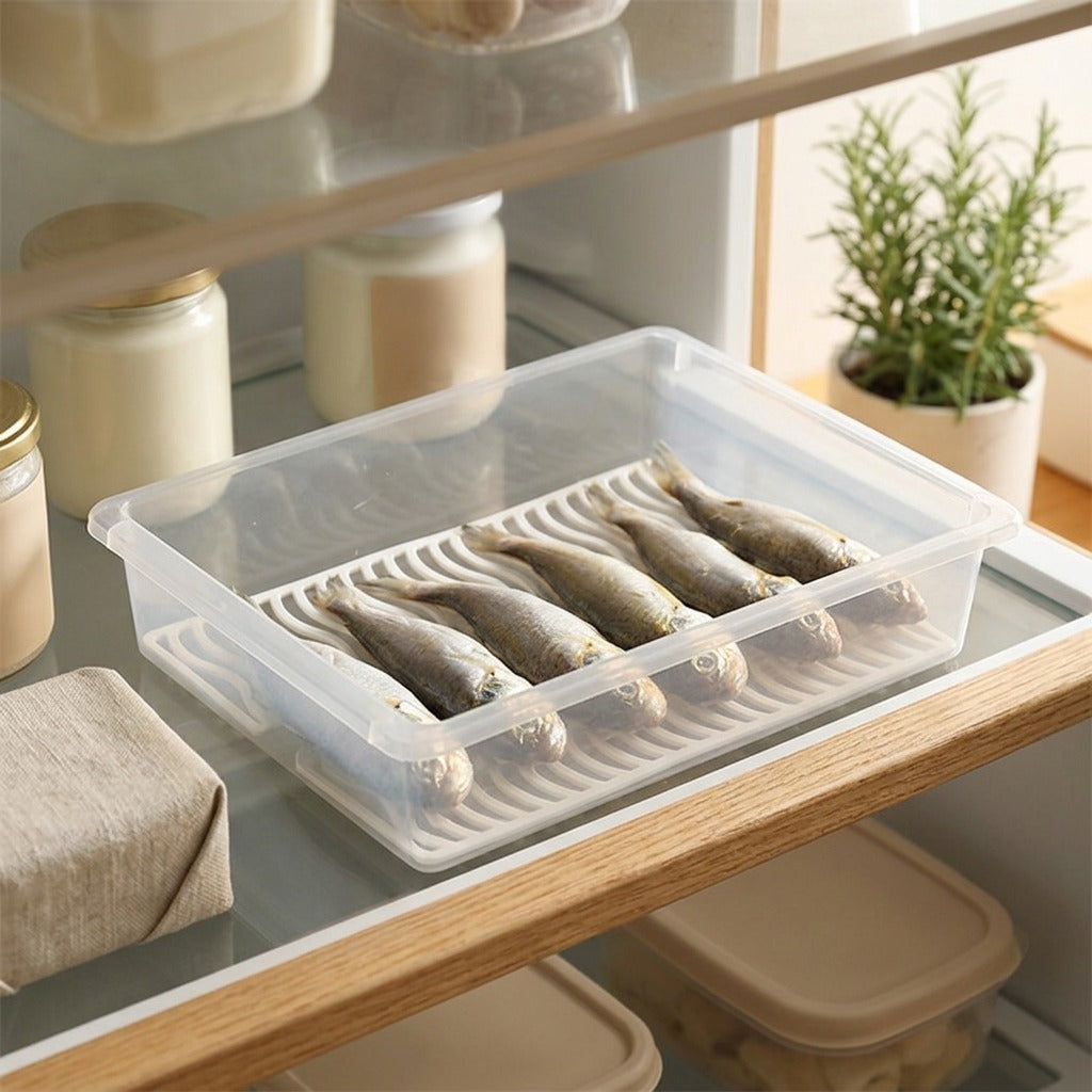Chillstow™ Plastic Refrigerator Storage Box, styled close view