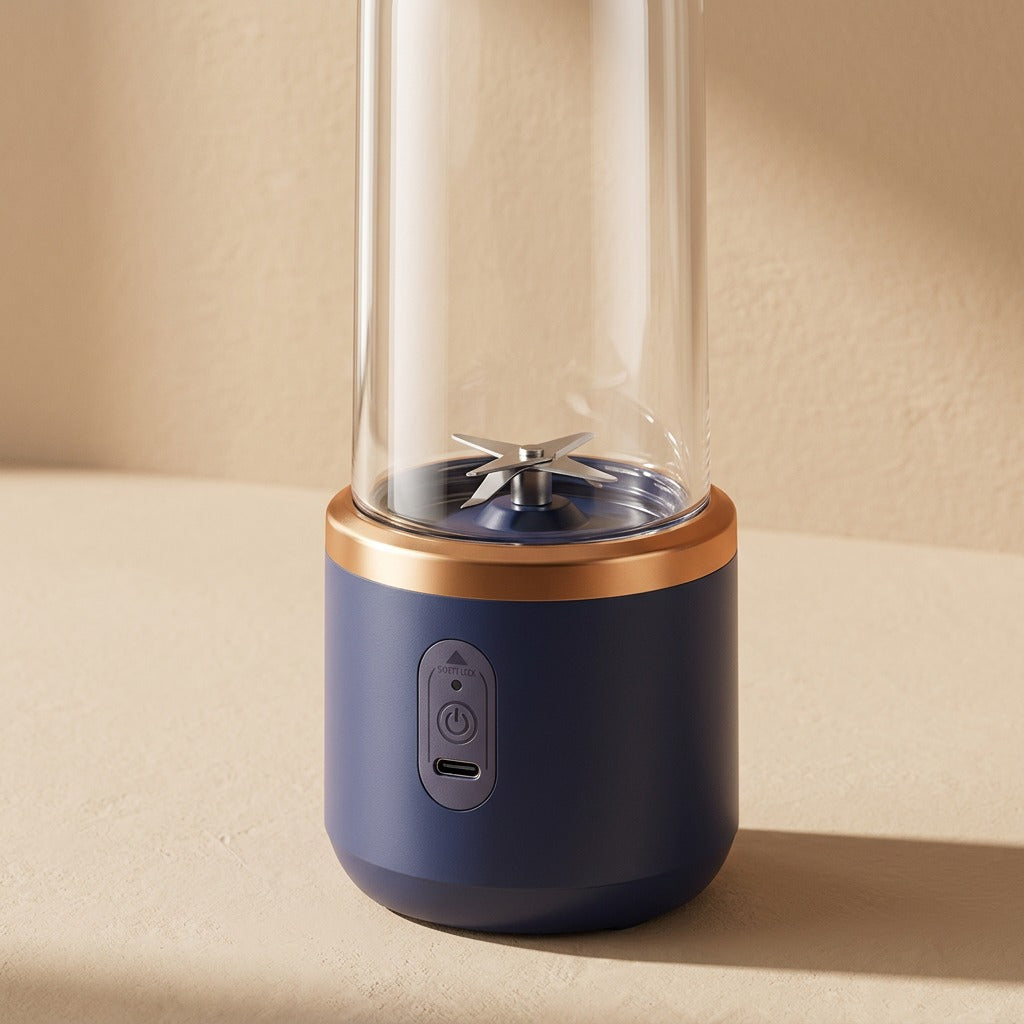 Fruitwhirl™ Rechargeable Portable Juice Cup Blender, material and detail close-up
