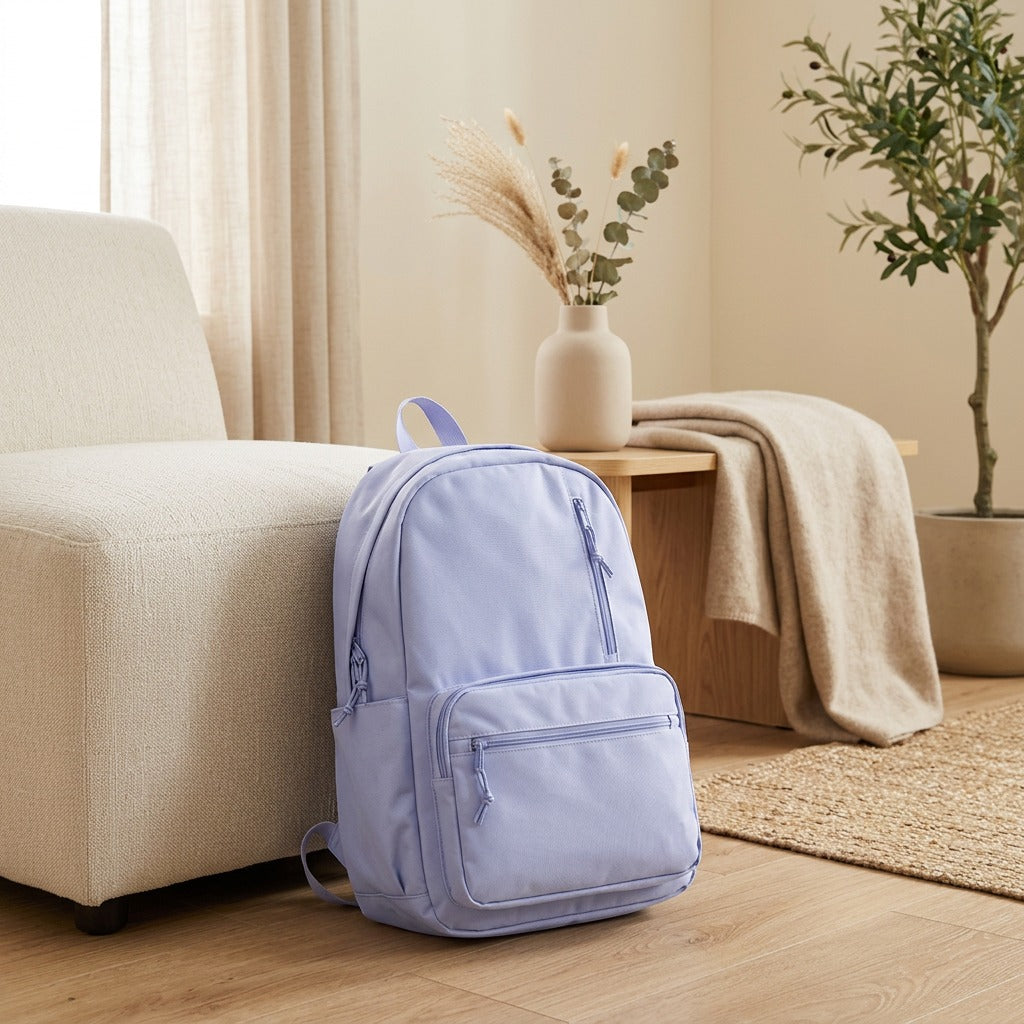Classroam™ Oxford Cloth Campus Backpack in a calm home setting