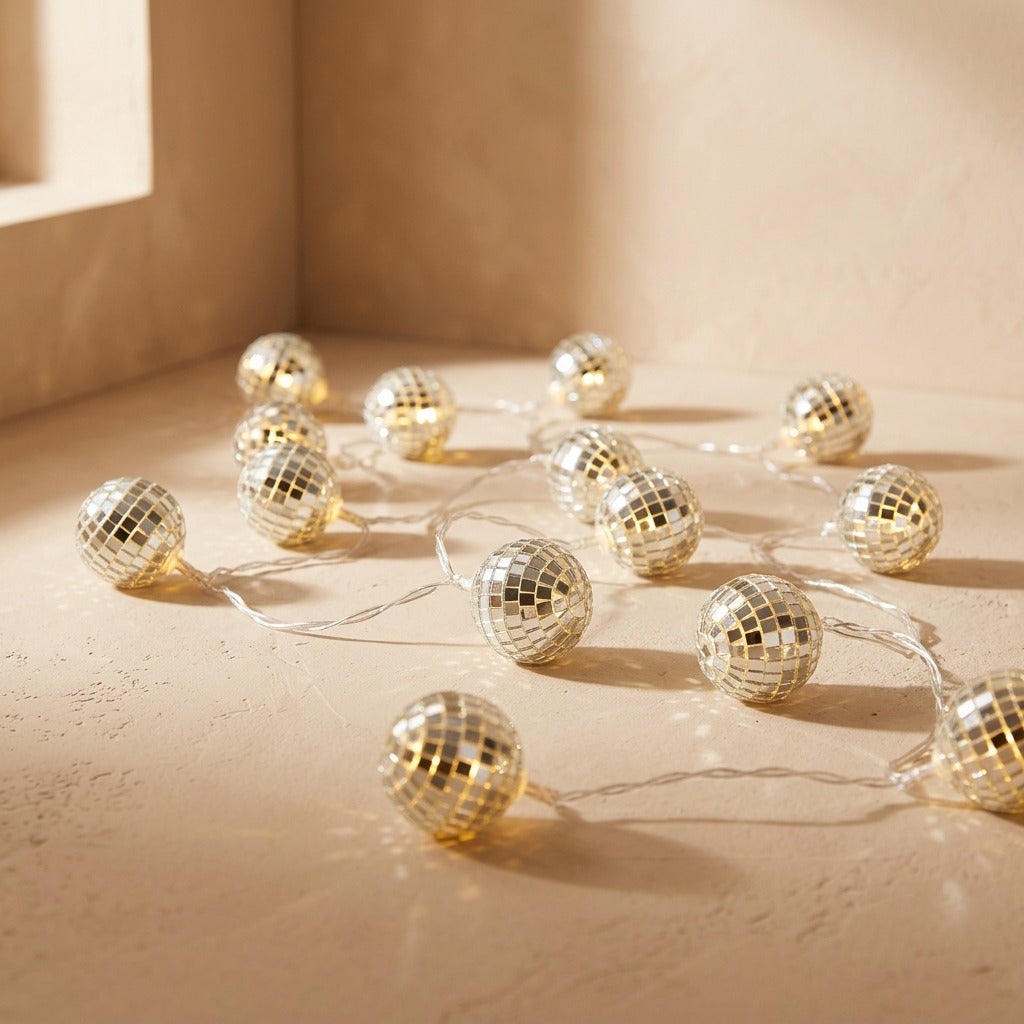 Glintfest™ Mirror Ball String Lights
