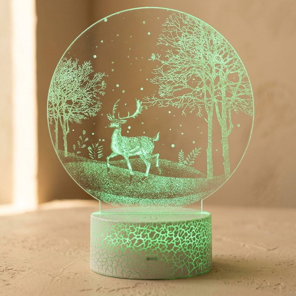 Seashine™ Mermaid Acrylic LED Night Light, material and detail close-up