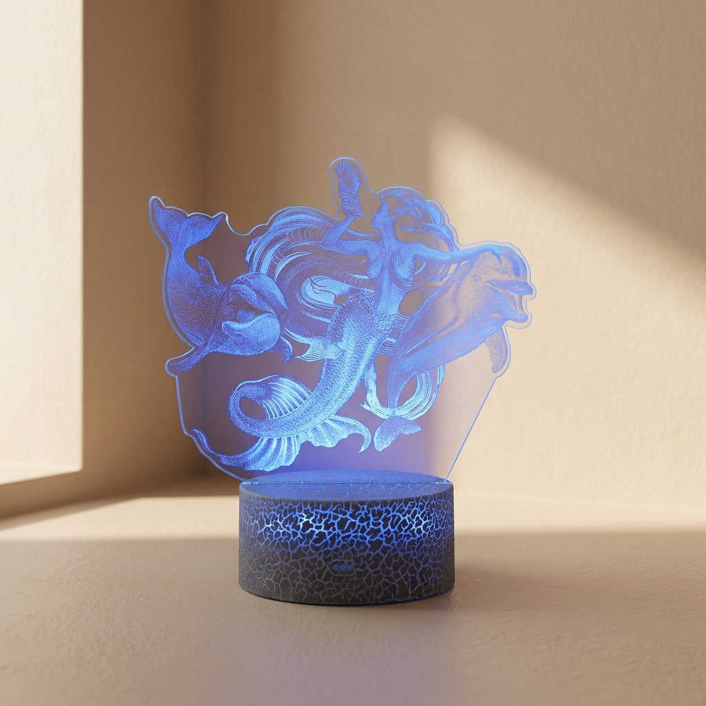 Seashine™ Mermaid Acrylic LED Night Light