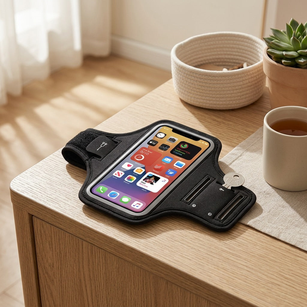 Neopace™ Neoprene Phone Arm Bag, styled close view