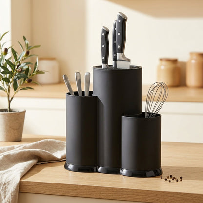 Edgecove™ Plastic Kitchen Knife Holder in a calm home setting