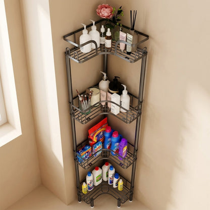 Rackledge™ Iron Bathroom Corner Storage Rack