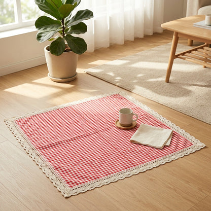 Lacefield™ Polyester Lace Picnic Mat in a calm home setting