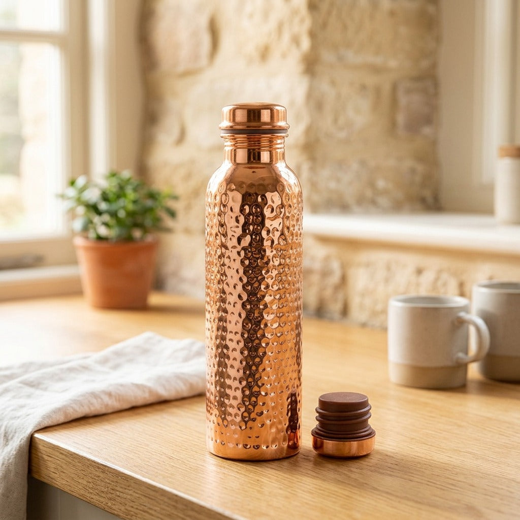 Steeldrop™ 304 Stainless Steel Water Bottle in a calm home setting