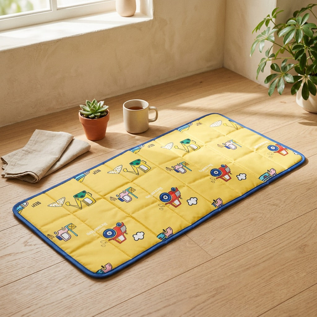Breakfold™ Folding Lunch Break Mat in a calm home setting