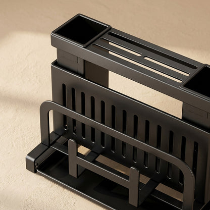 Bladerow™ Carbon Steel Kitchen Knife Rack, material and detail close-up