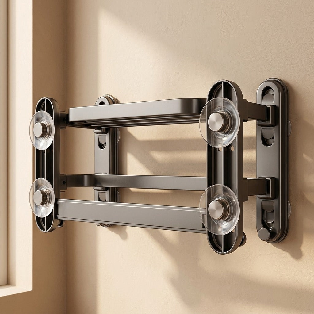 Stickrail™ Suction Cup Bathroom Towel Rack, material and detail close-up