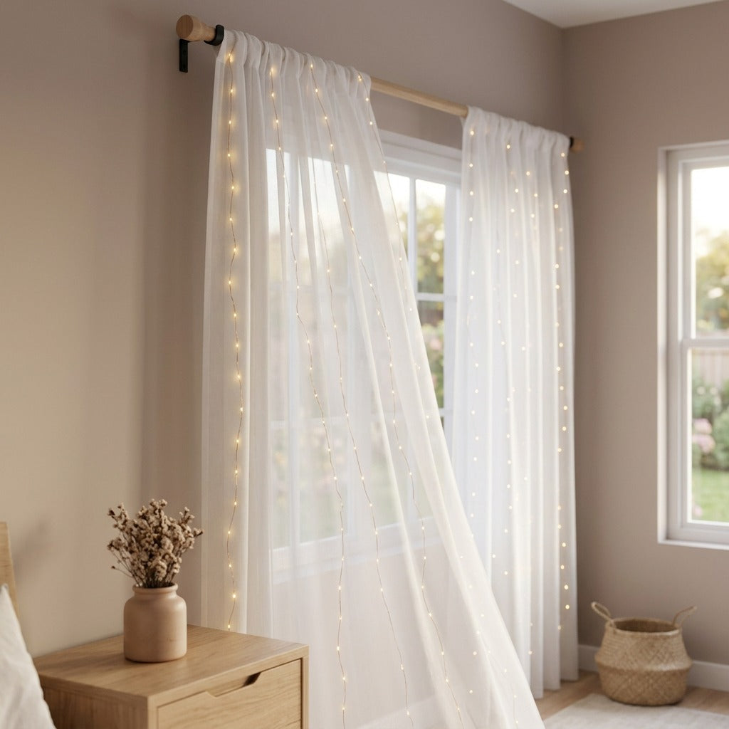 Wirewink™ Copper Wire String Lights, styled close view