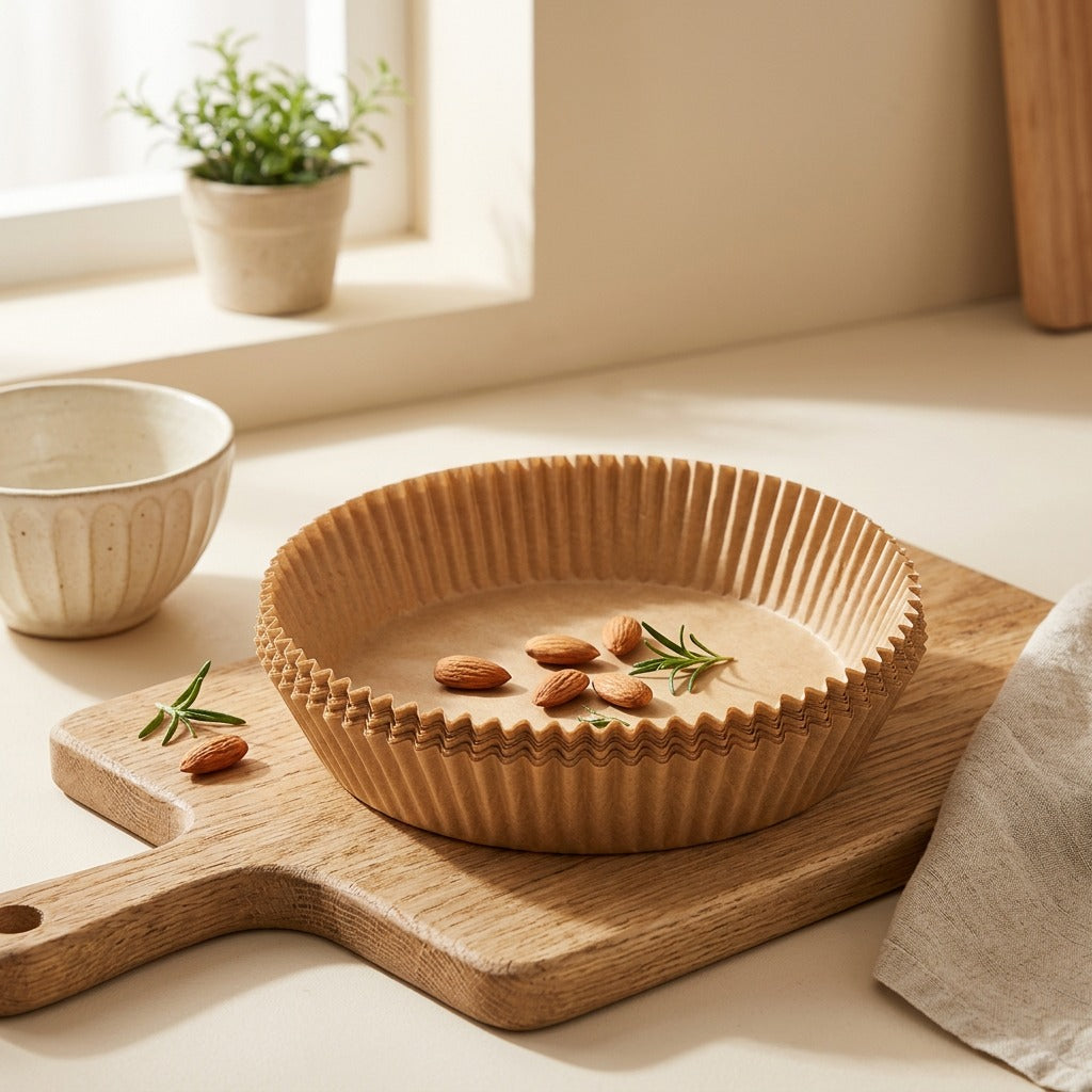 Fryfit™ Air Fryer Paper Liners in a calm home setting
