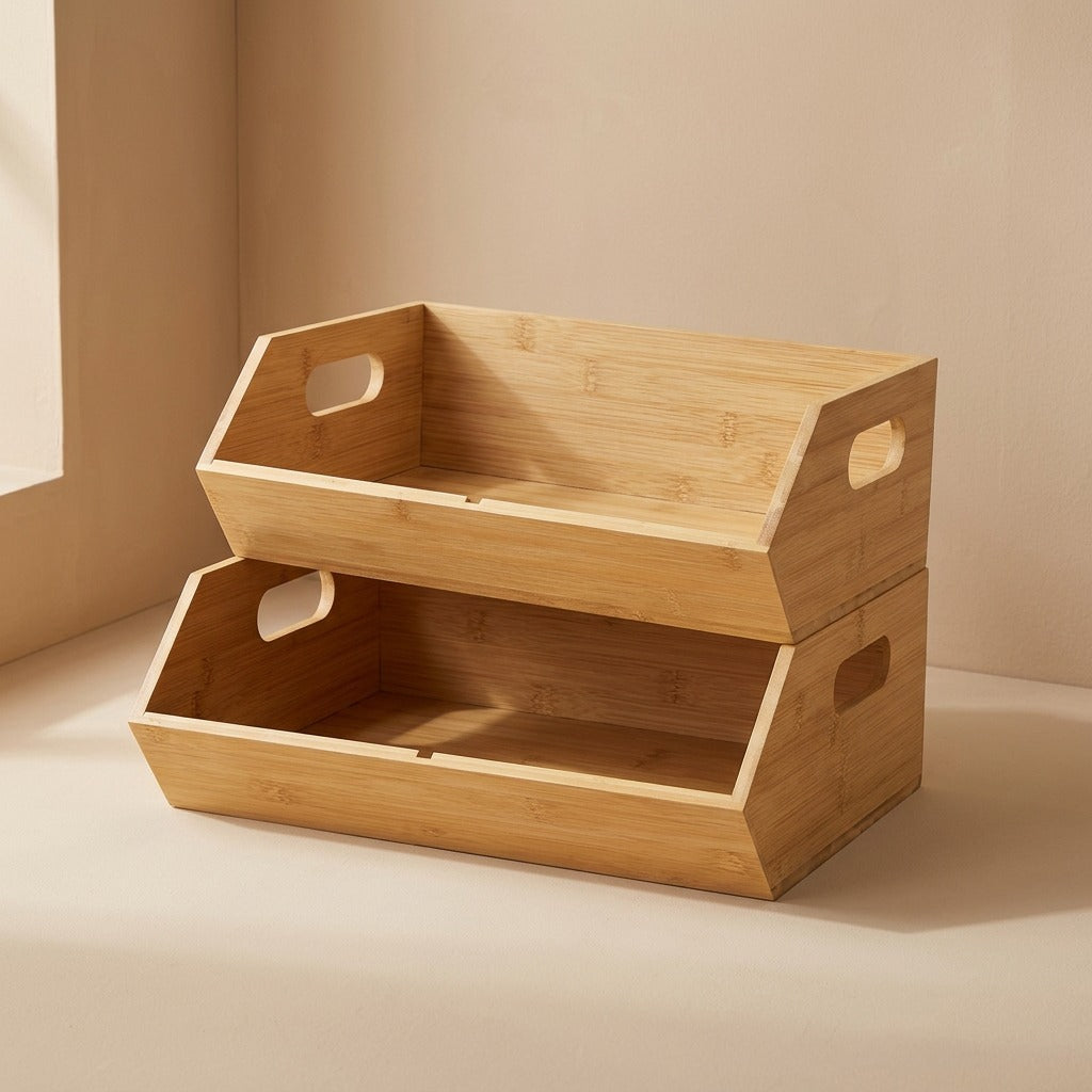 Woodhaven™ Bamboo Wood Desktop Storage Box