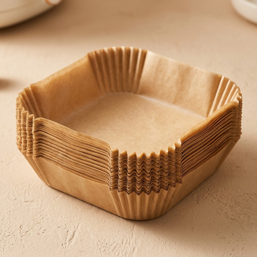 Pancrest™ Square Air Fryer Paper, material and detail close-up