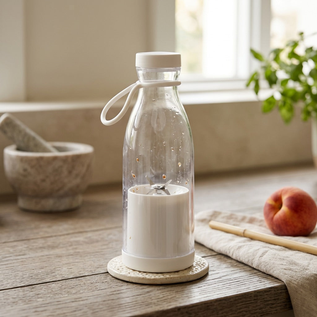 Sipspark™ Wireless Charging Juicer Cup, styled close view