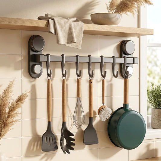 Walltier™ Kitchen Wall Storage Rack in a calm home setting