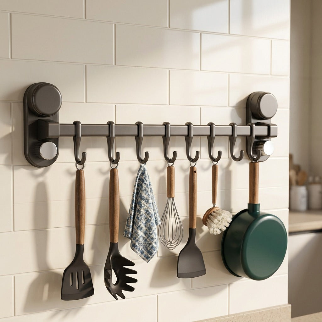 Walltier™ Kitchen Wall Storage Rack, styled close view