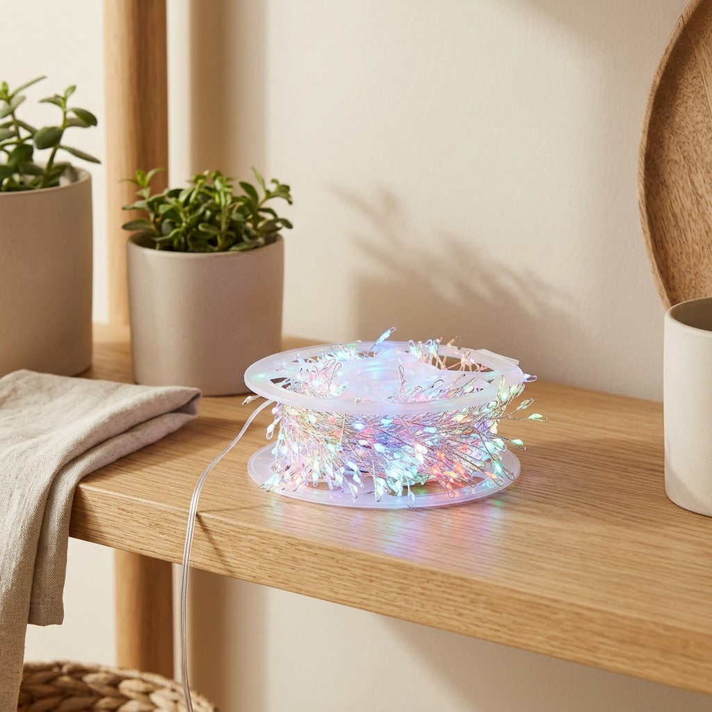 Emberstrand™ Copper Wire String Lights in a calm home setting
