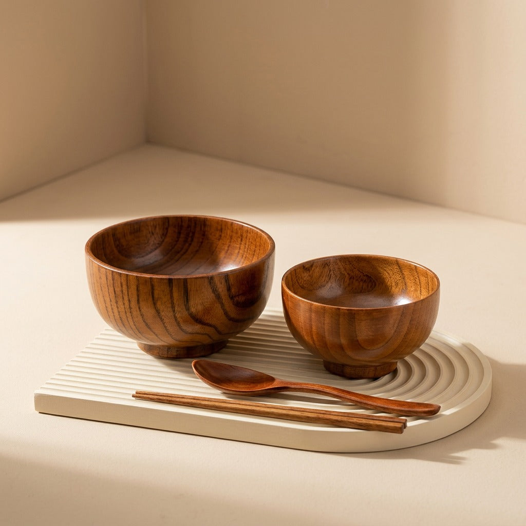 Grainbowl™ Wooden Rice Bowl Set