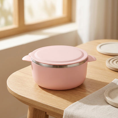 Sealbowl™ 304 Stainless Steel Bowl With Lid, styled close view