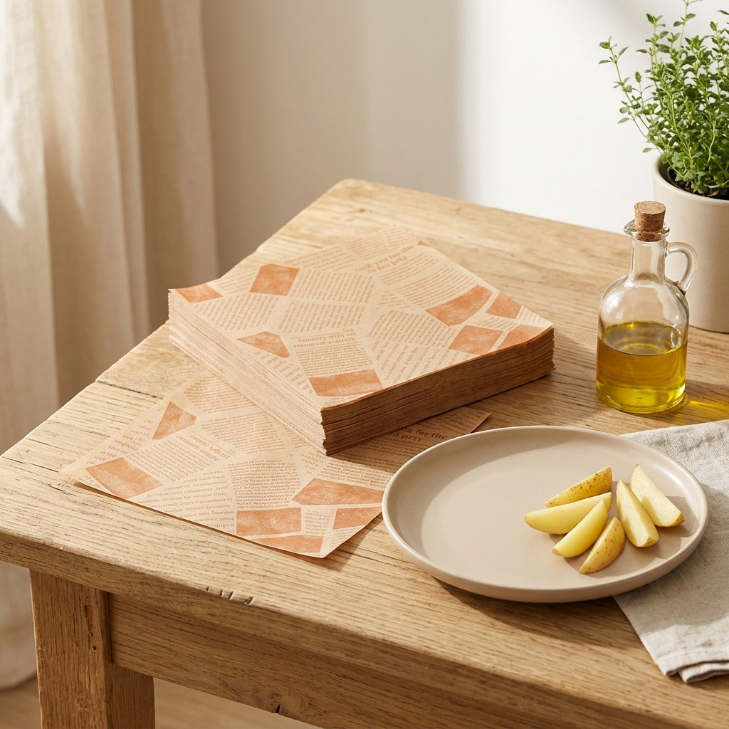 Sheetnest™ Air Fryer Paper Sheets in a calm home setting