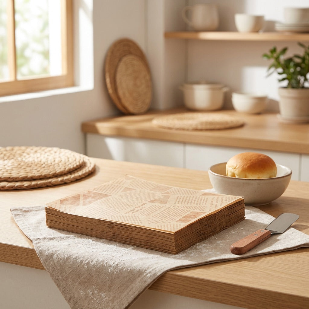 Sheetnest™ Air Fryer Paper Sheets, styled close view