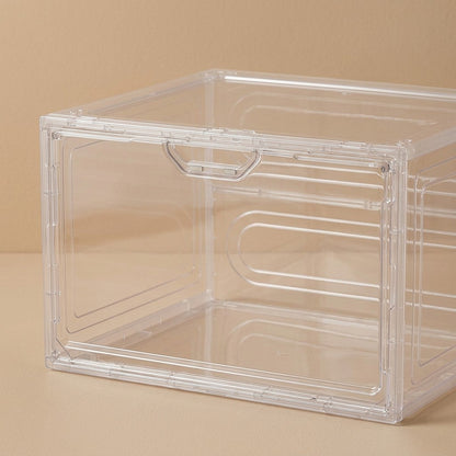 Pairpeek™ Transparent Plastic Shoe Storage Box, material and detail close-up