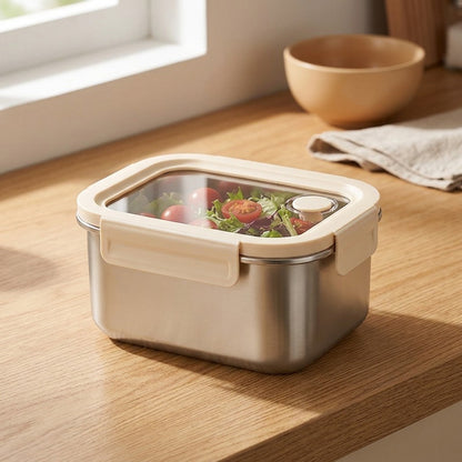 Freshhold™ 316 Stainless Steel Food Storage Box, styled close view