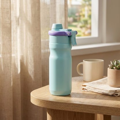 Steelsip™ 650ml Stainless Steel Water Bottle, styled close view